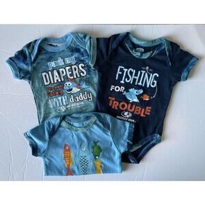 Mossy Oak Fishing Bodysuit Bundle Size 3-6M